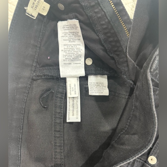 Madewell Women's, slim wide-leg crop Jeans Black size 26 - Picture 14 of 14